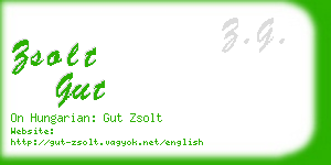 zsolt gut business card